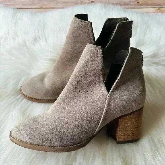 Aqua Collage Waterproof Gray Ankle Booties Suede Leather 8.5 - Picture 1 of 11